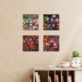 The Last Laugh Society Square Wall Tiles Set of 4