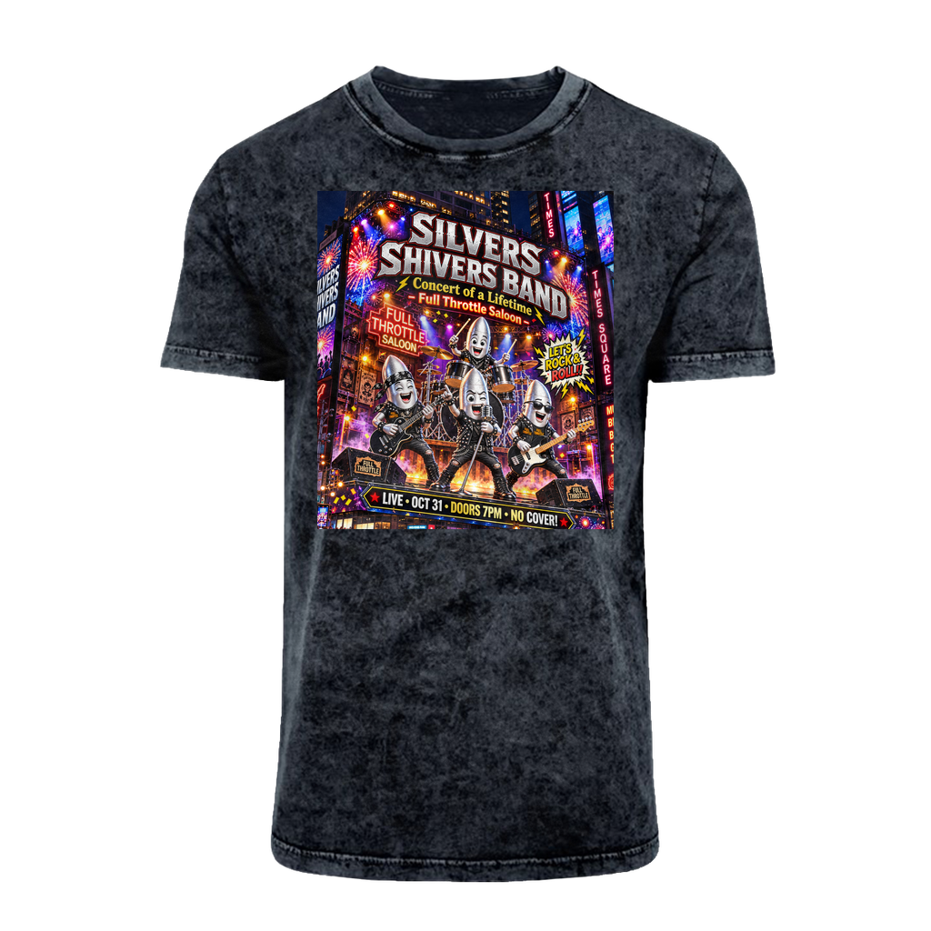 The Silver Shivers Band Acid Washed T-Shirt