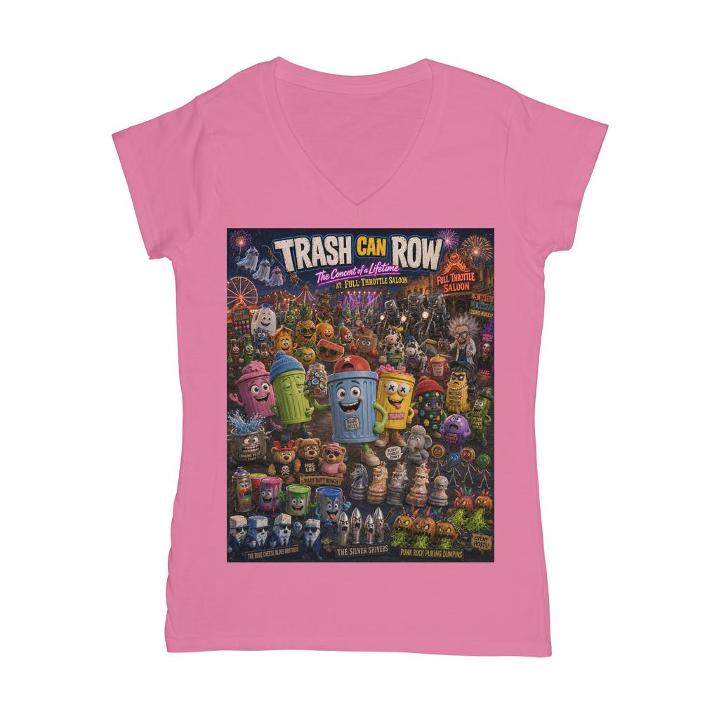 Trash Can Row: Concert for a Lifetime – Classic Women's V-Neck T-Shirt