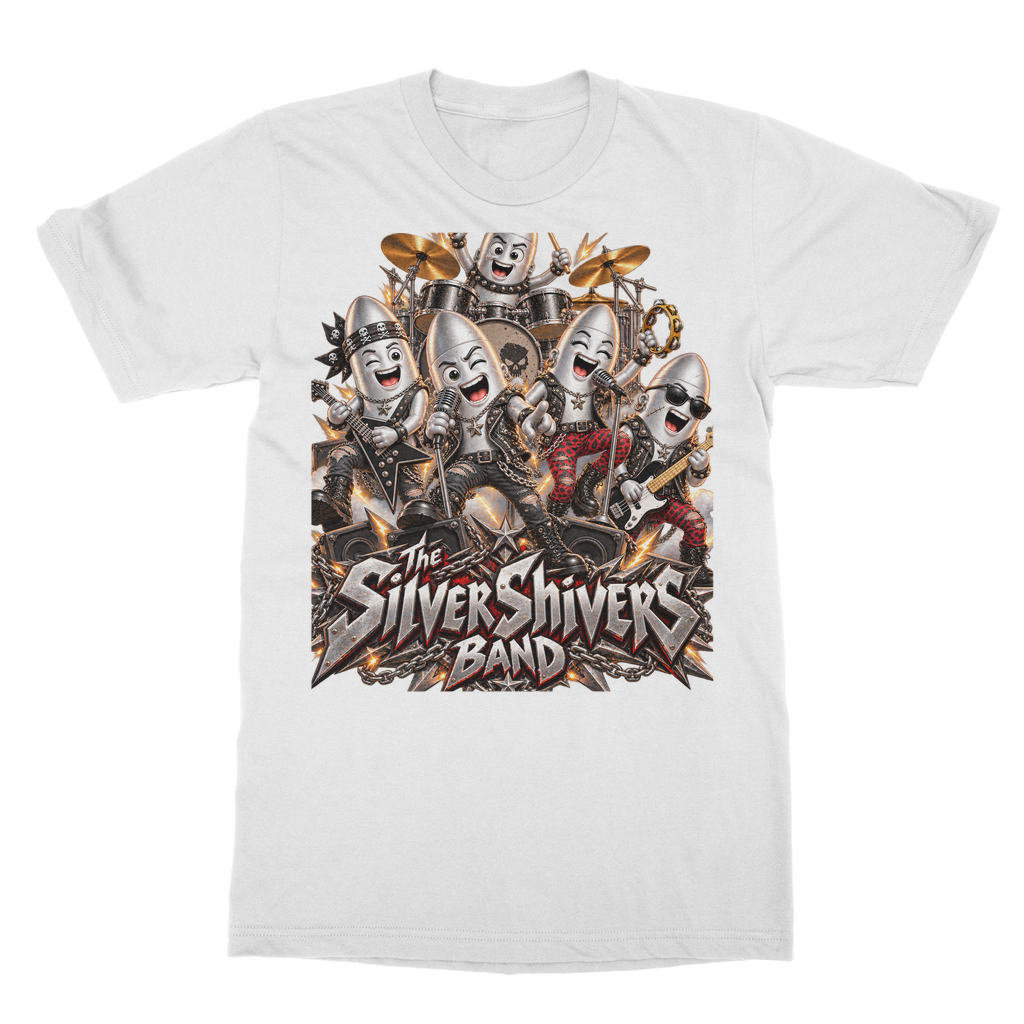 The Silver Shivers Band Classic Heavy Cotton Adult T-Shirt