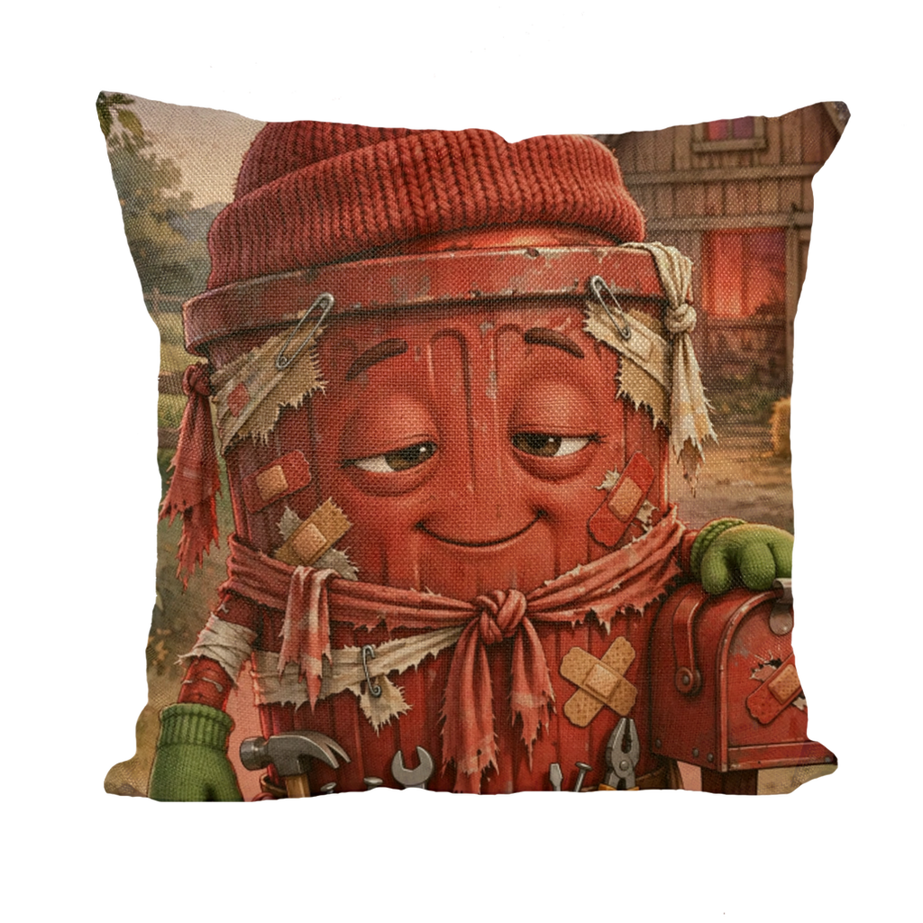 Trash Can Row Throw Pillows