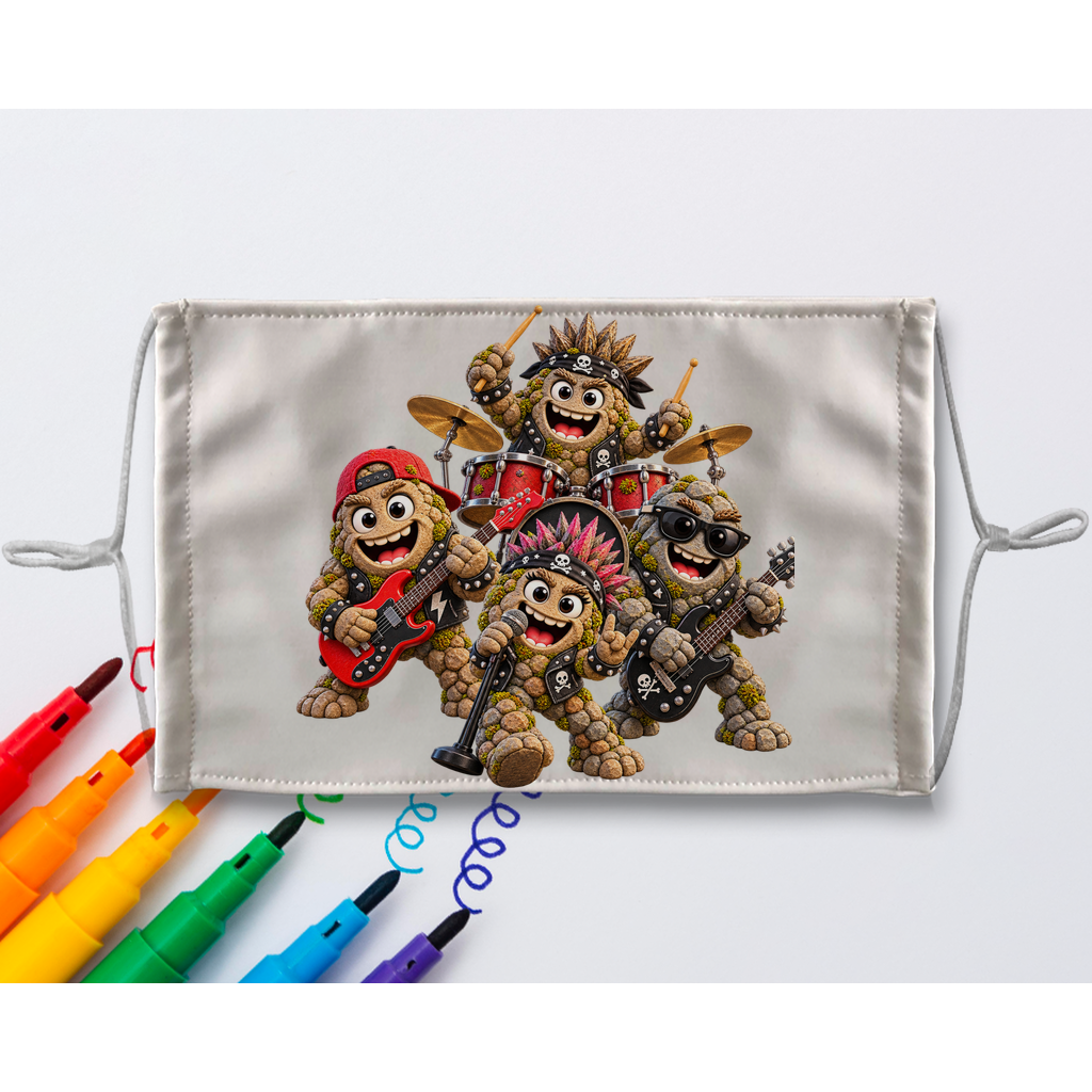 Falling Rocks Collection Sublimation Colouring Face Mask