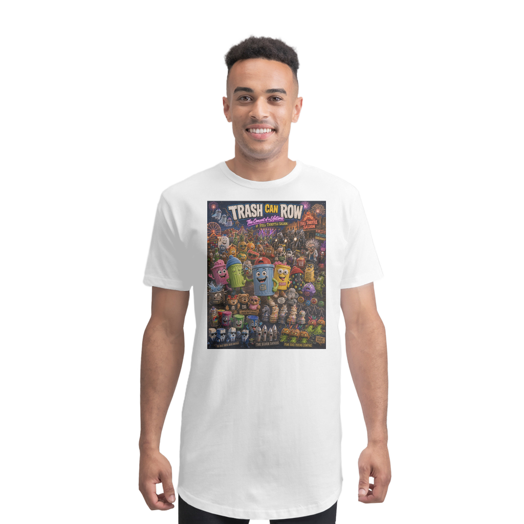 Trash Can Row CONCERT FOR A LIFETIME Premium Long Body T-Shirt