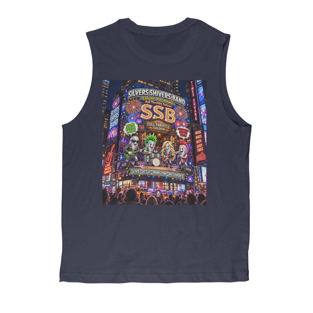 The Silver Shivers Band Classic Adult Muscle Top