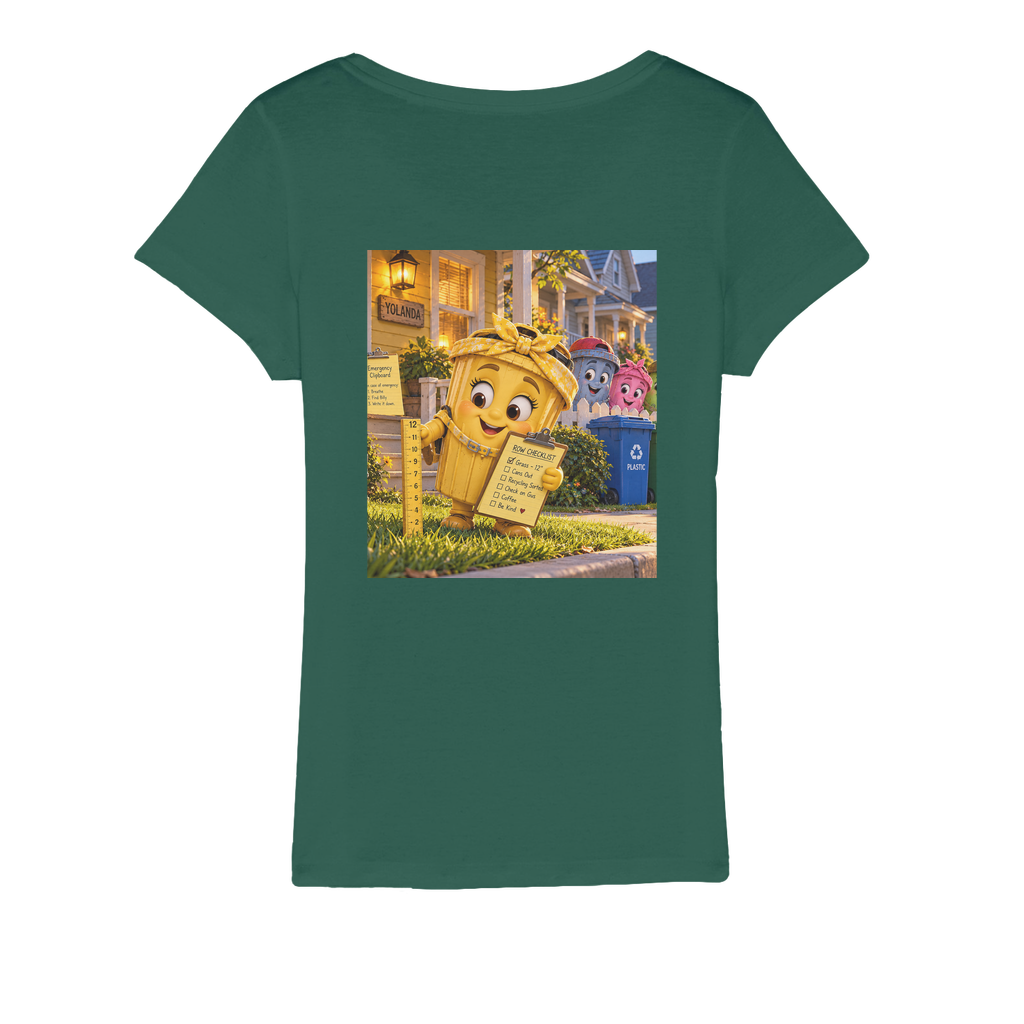 Trash Can Row Organic Jersey Women's T-Shirt