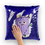 TRASH CAN MAN Sequin Cushion Cover