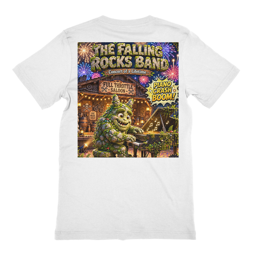 Falling Rocks COllection Premium Jersey Adult T-Shirt