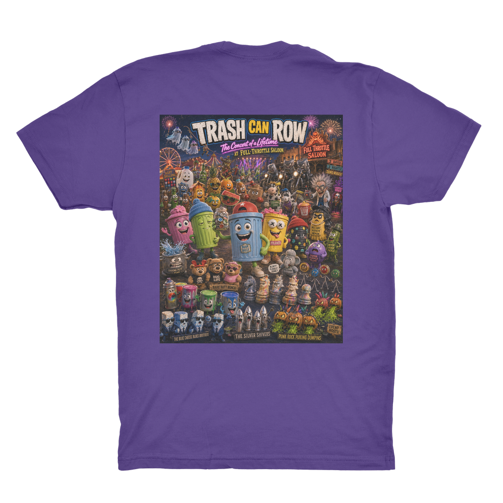 Trash Can Row CONCERT FOR A LIFETIME Organic Adult T-Shirt