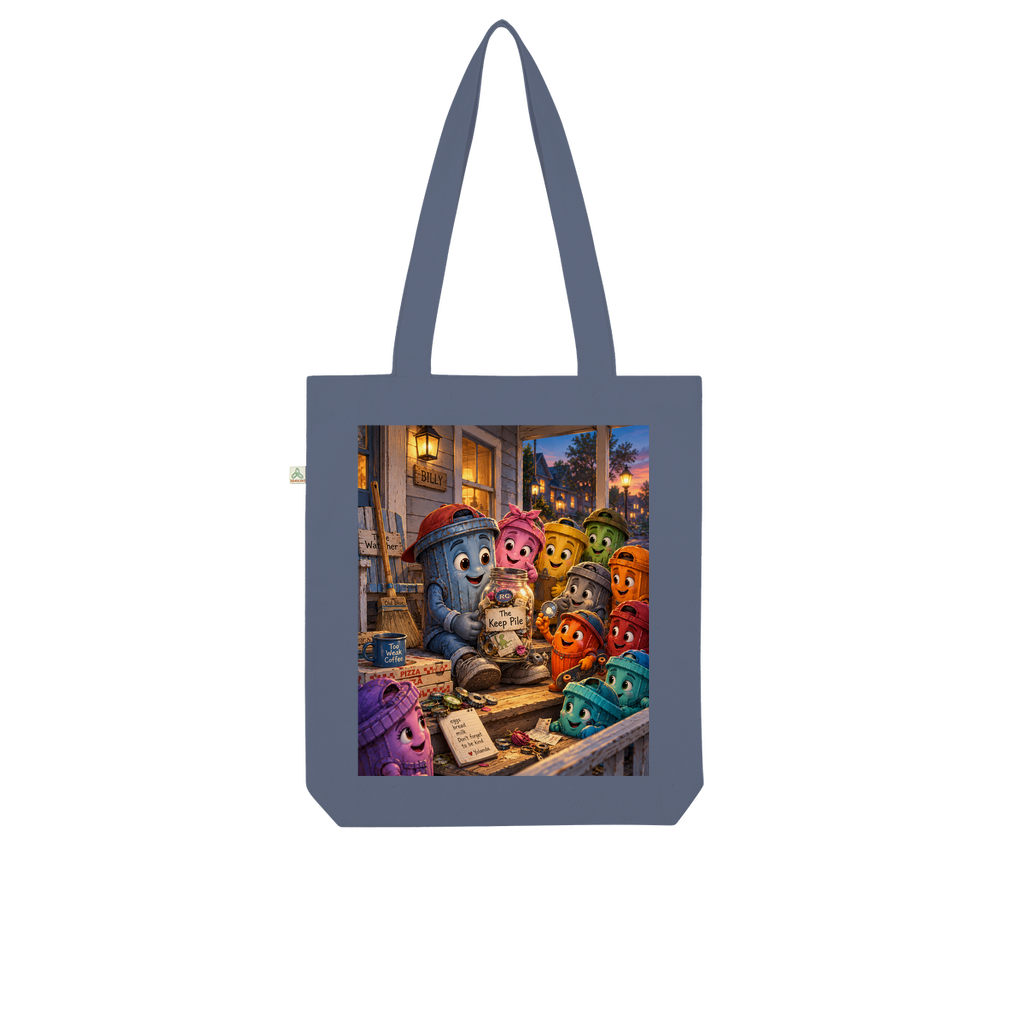 Trash Can Row Organic Tote Bag