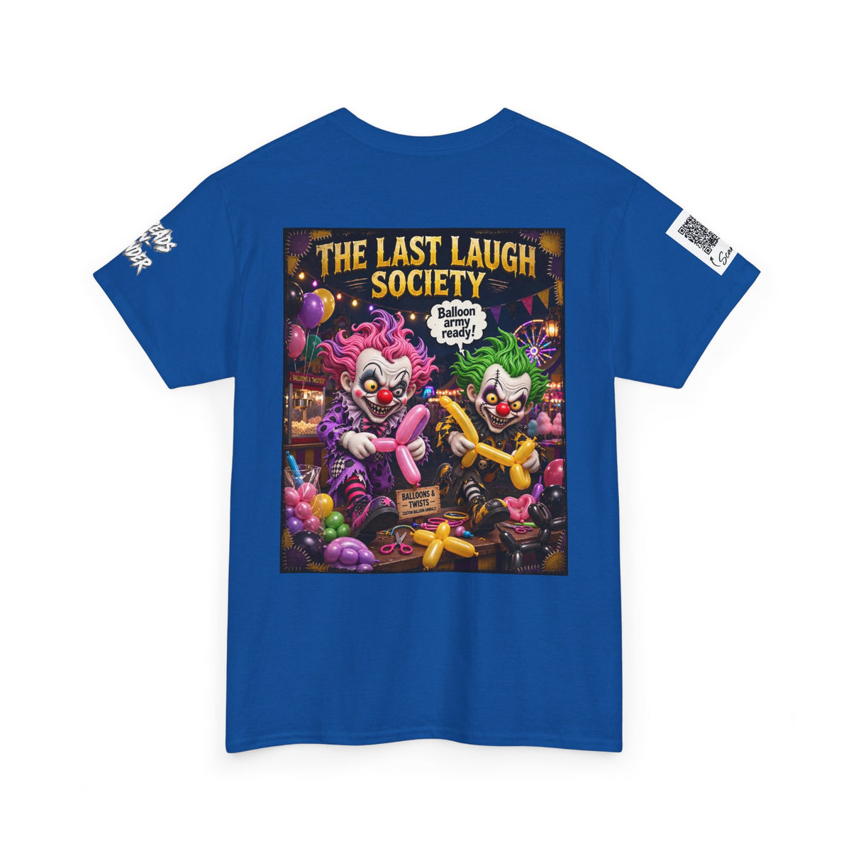 The Last Laugh Society Tee #130 — Carnival Clown Horror Graphic T-Shirt