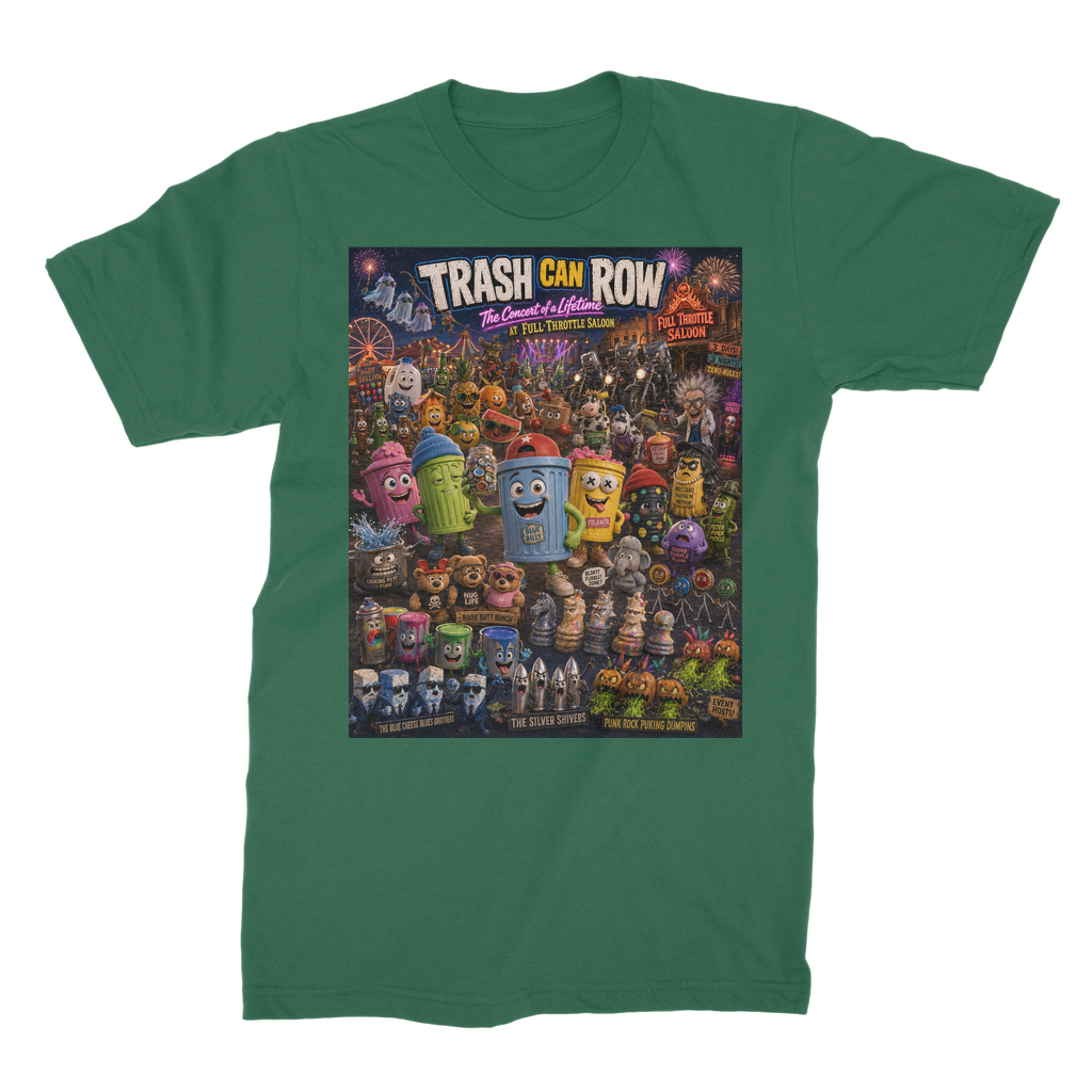 Trash Can Row: Concert for a Lifetime – Unisex Cotton T-Shirt