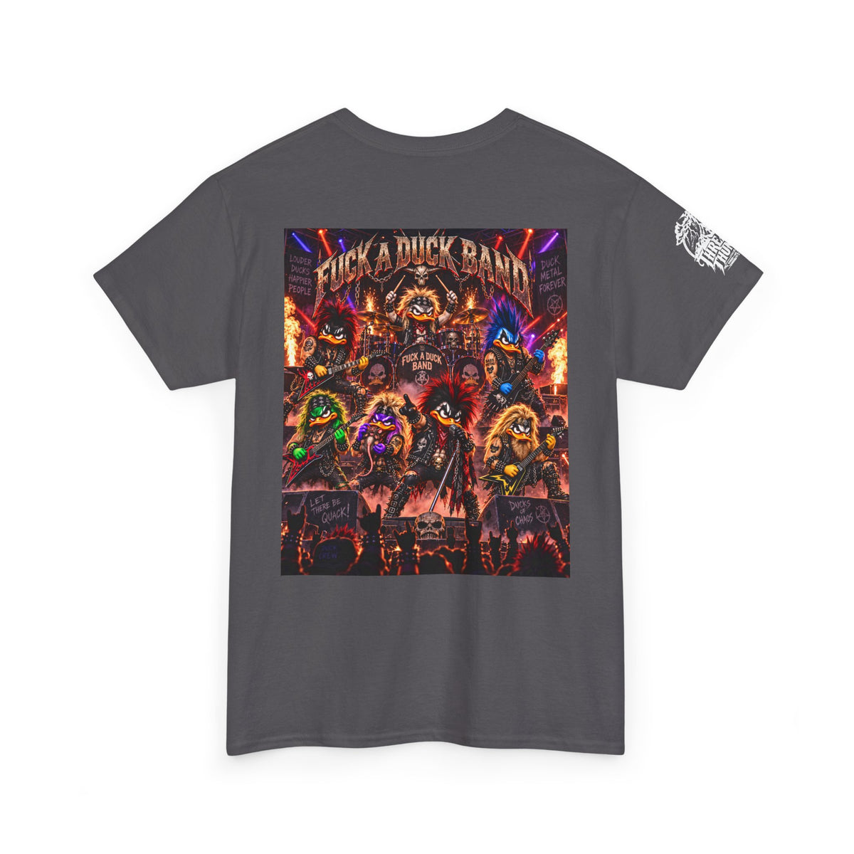 FUCK A DUCK BAND — Heavy Metal Quack Crew Back Graphic Tee