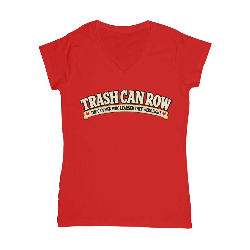 Trash Can Row Classic Women's V-Neck T-Shirt
