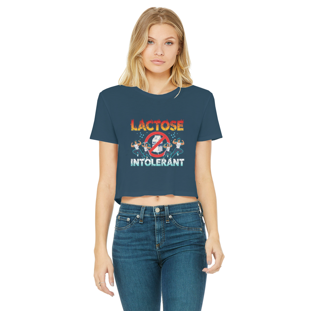 AOB Classic Women's Cropped Raw Edge T-Shirt