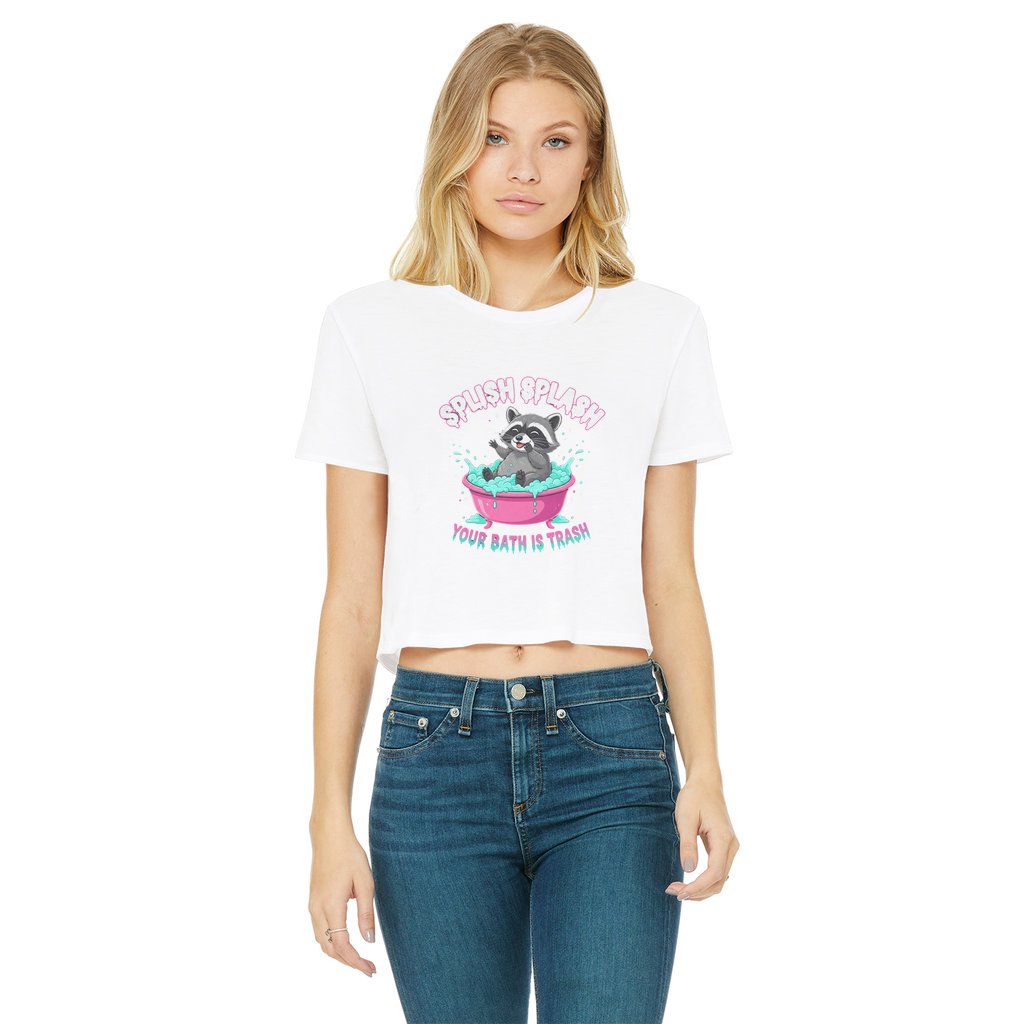 AOC Classic Women's Cropped Raw Edge T-Shirt