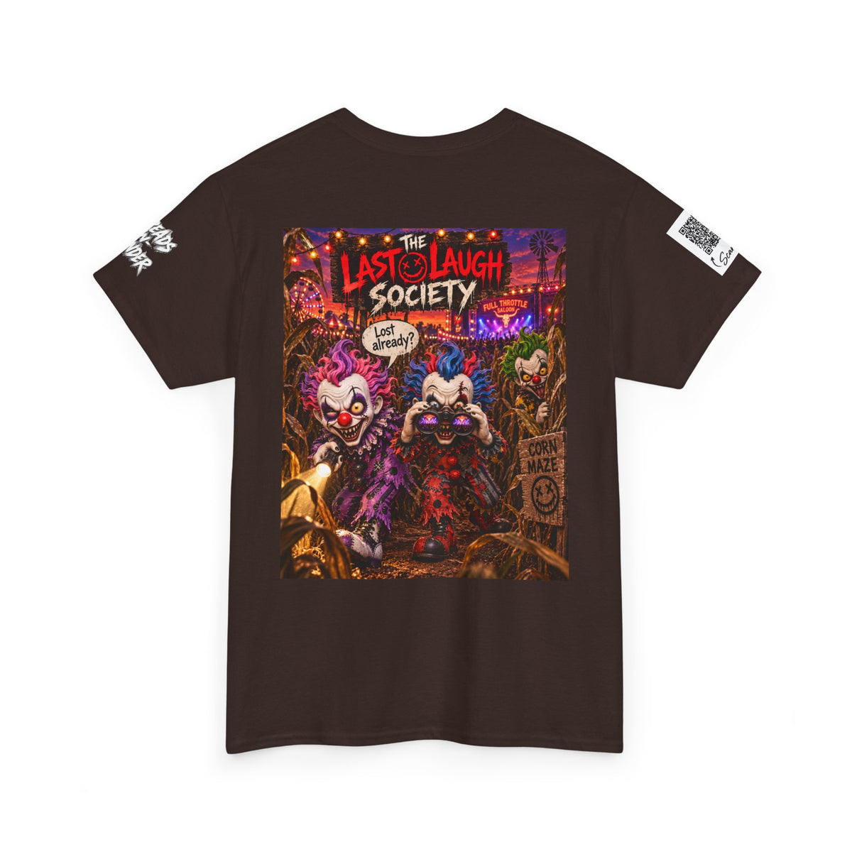 The Last Laugh Society Tee #149 — Carnival Clown Horror Graphic T-Shirt