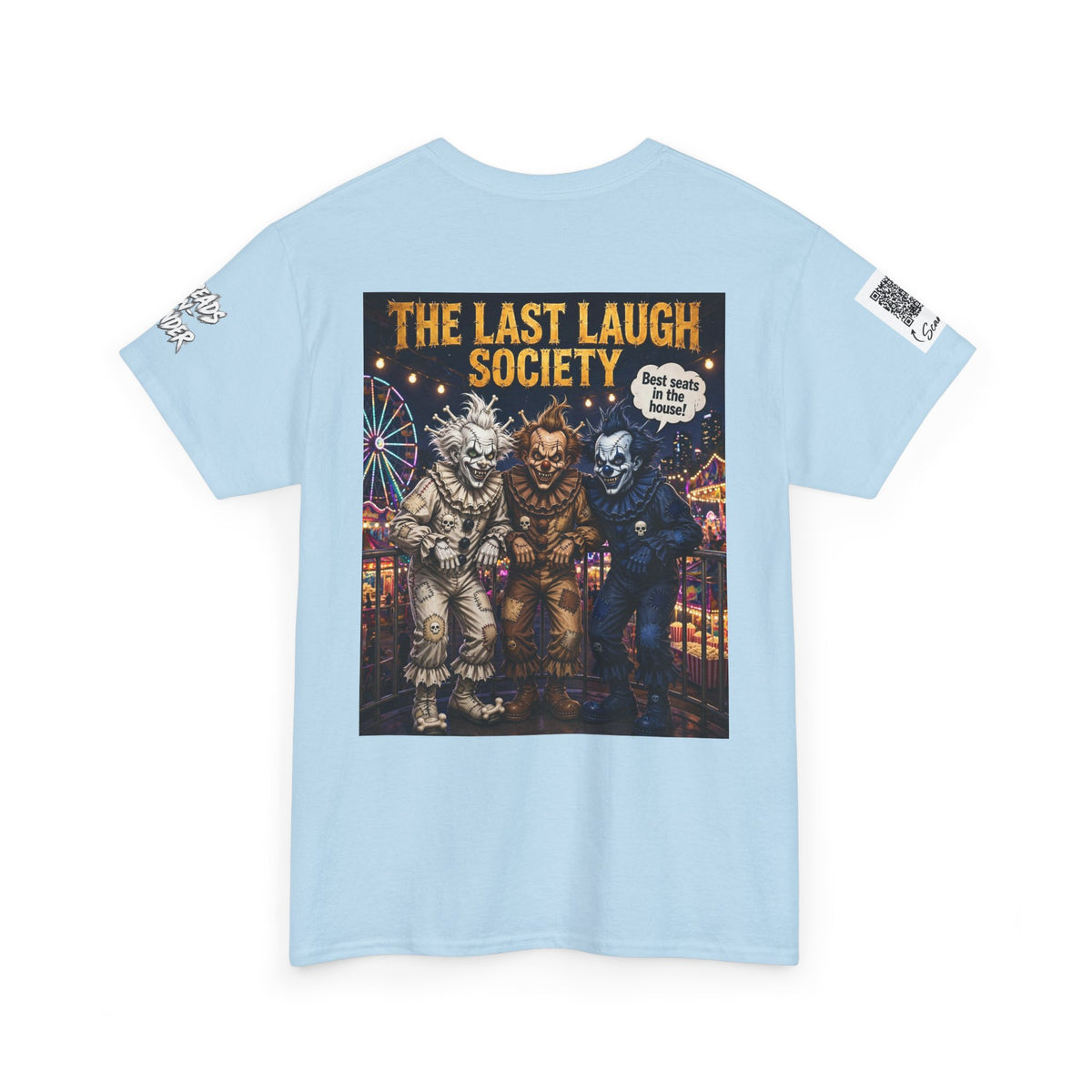 Last Laugh Society Tee #102 — Carnival Clown Horror Graphic T-Shirt