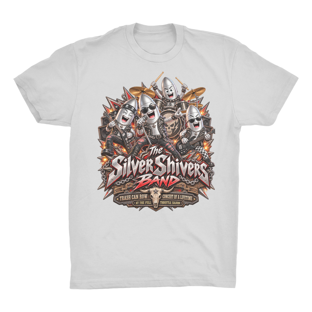 The Silver Shivers Band Organic Adult T-Shirt