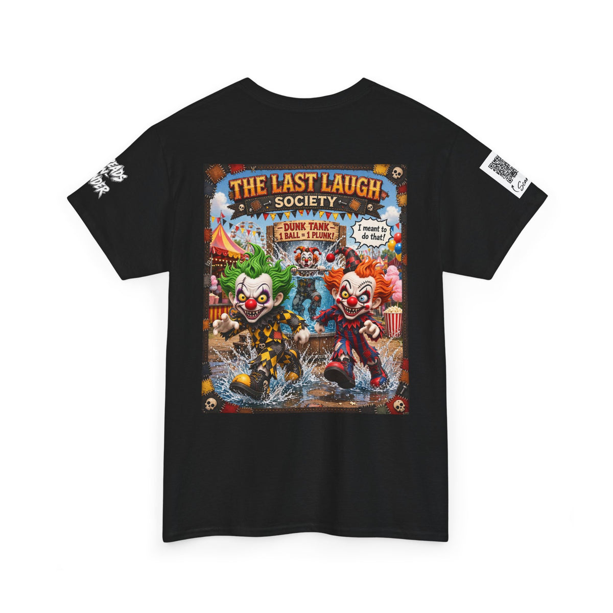 The Last Laugh Society Tee #131 — Carnival Clown Horror Graphic T-Shirt