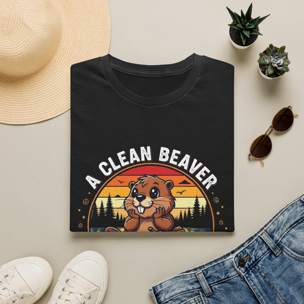 A Clean Beaver T-Shirt — "A Clean Beaver Always Gets More Wood" Retro Graphic Tee