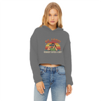 SARCASM 105 Ladies Cropped Raw Edge Hoodie