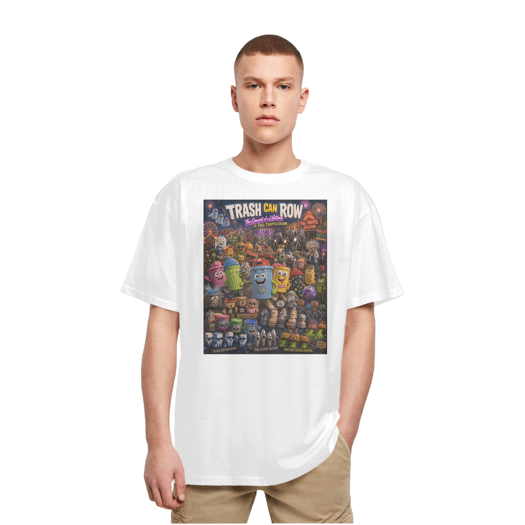 Trash Can Row CONCERT FOR A LIFETIME Heavy Oversized T-Shirt