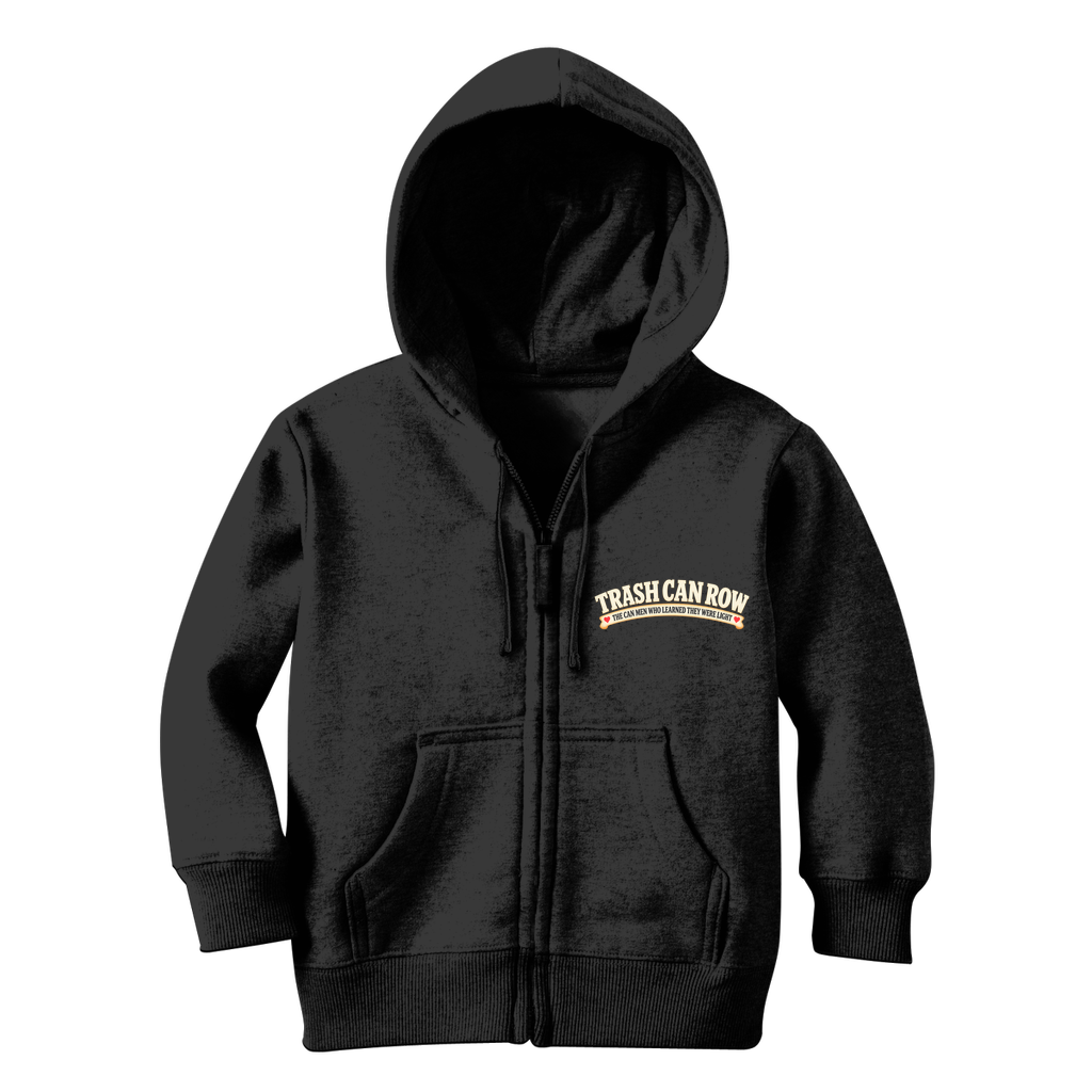 Trash Can Row Classic Kids Zip Hoodie