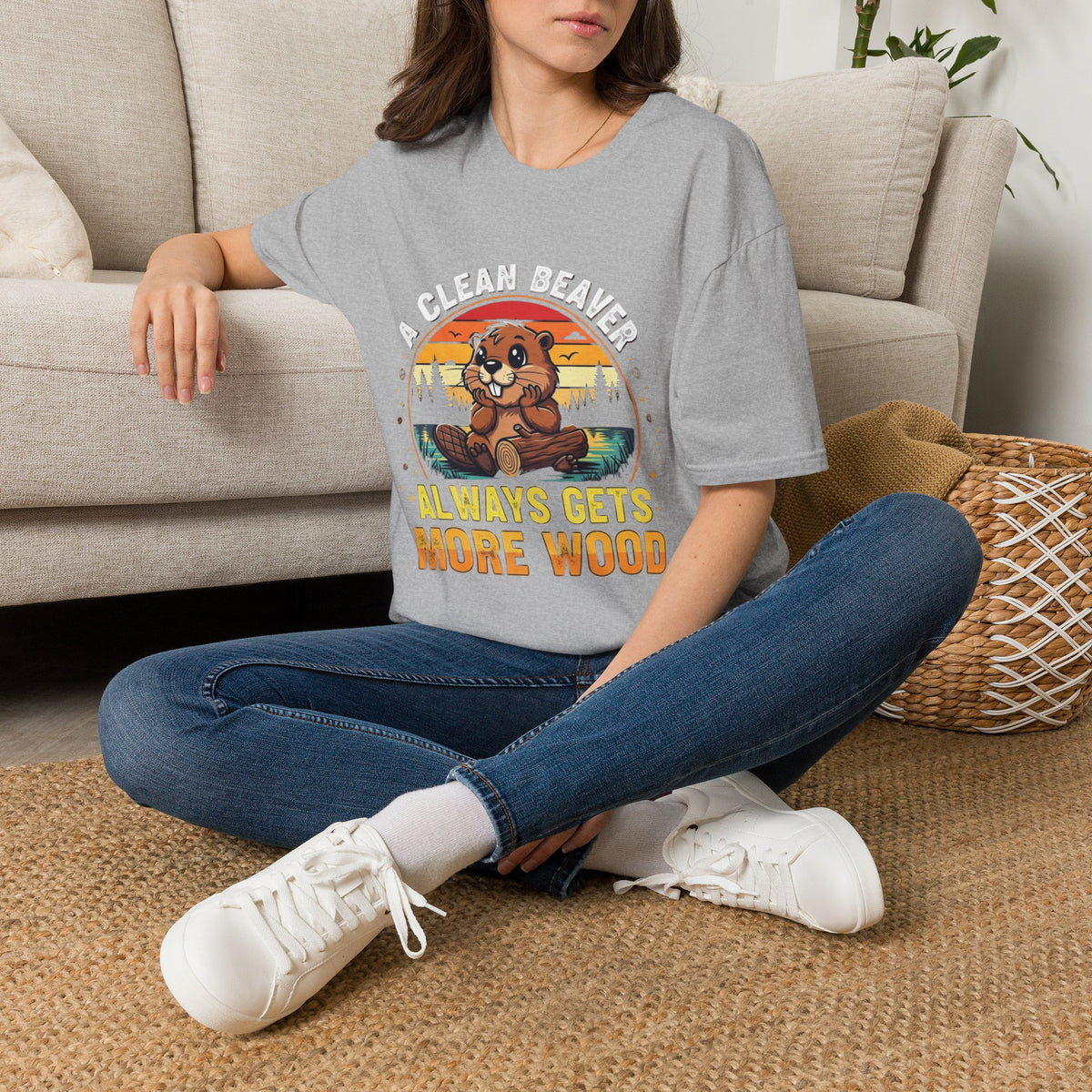 A Clean Beaver T-Shirt — "A Clean Beaver Always Gets More Wood" Retro Graphic Tee