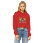 SARCASM 105 Ladies Cropped Raw Edge Hoodie