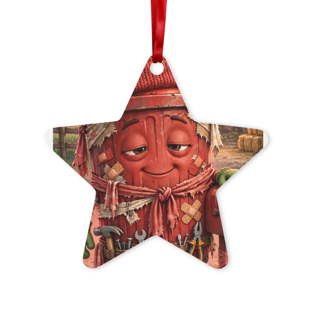 Trash Can Row – Metal Hanging Ornament