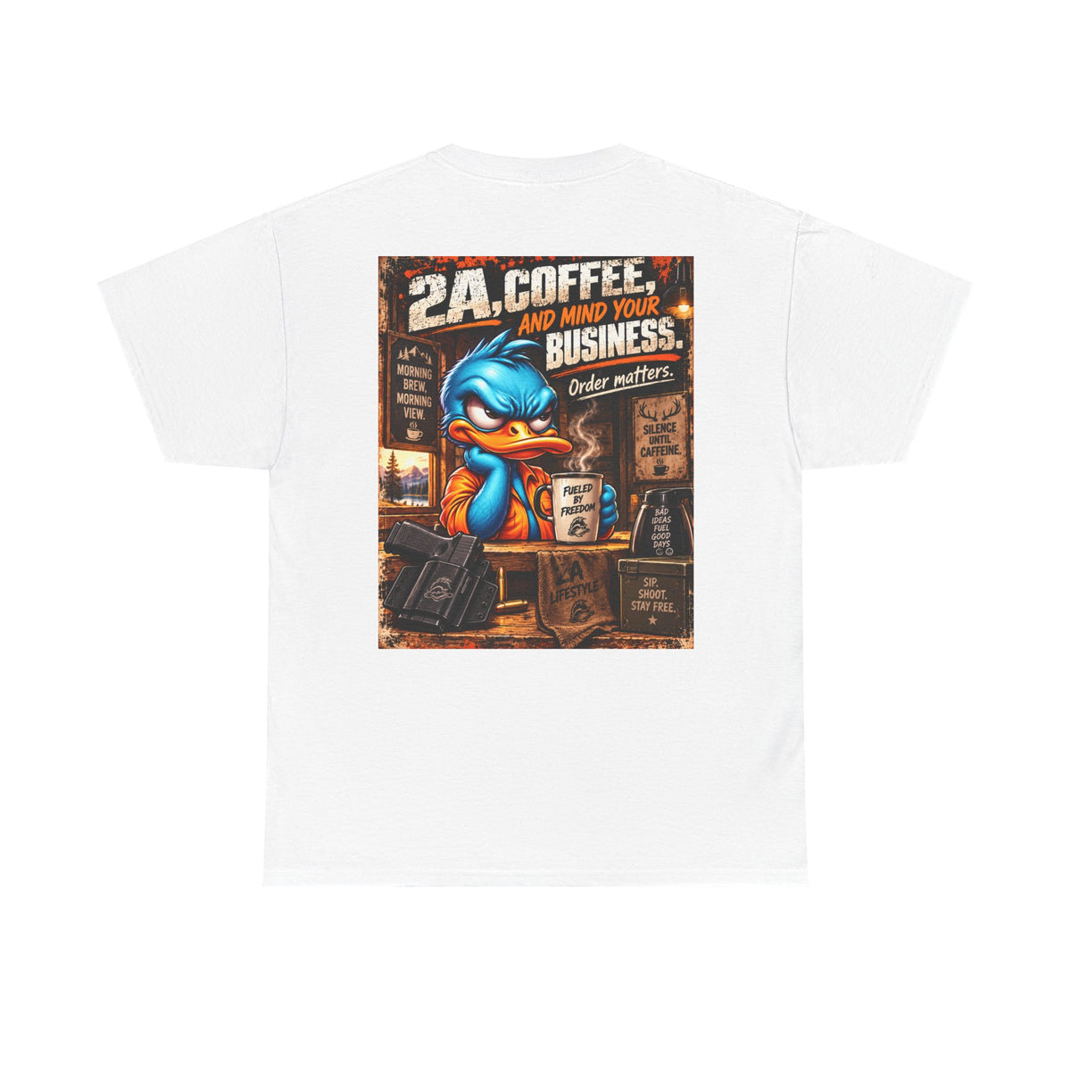 2A, Coffee, and Mind Your Business Back Graphic Tee