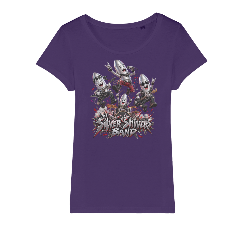 The Silver Shivers Band Organic Jersey Womens T-Shirt
