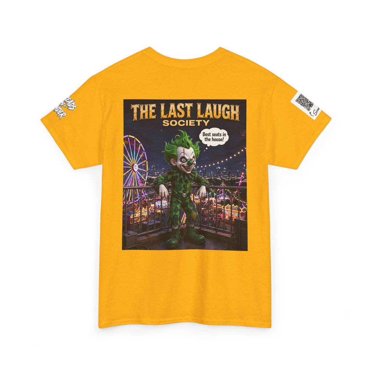 The Last Laugh Society Tee #154 — Carnival Clown Horror Graphic T-Shirt