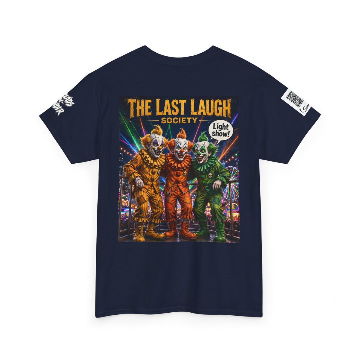 The Last Laugh Society Tee #150 — Carnival Clown Horror Graphic T-Shirt