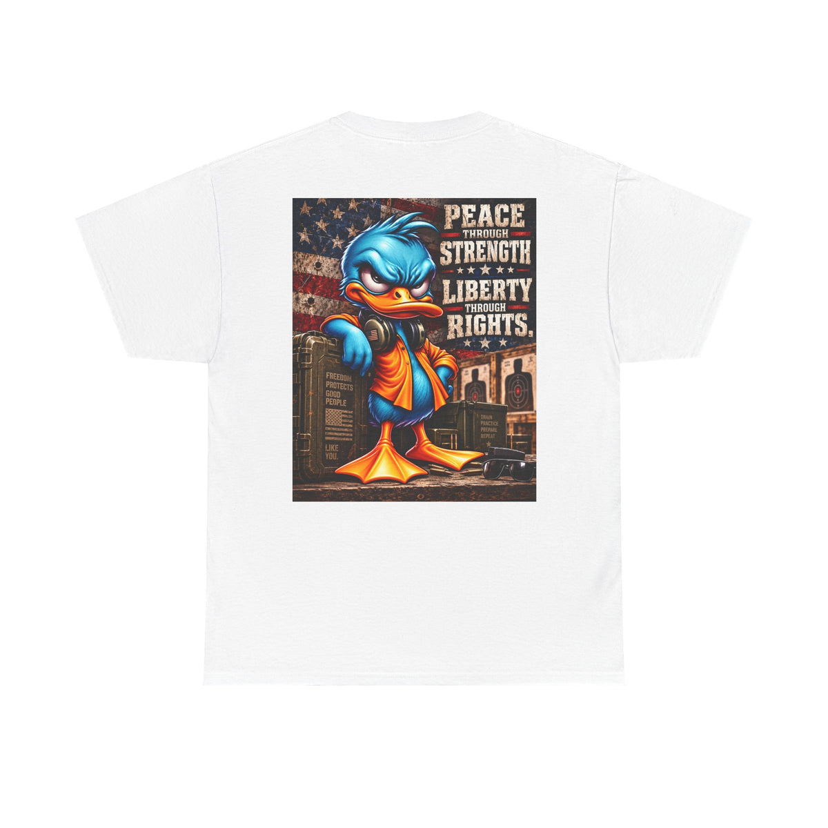 Peace Through Strength, Liberty Through Rights Back Graphic Tee