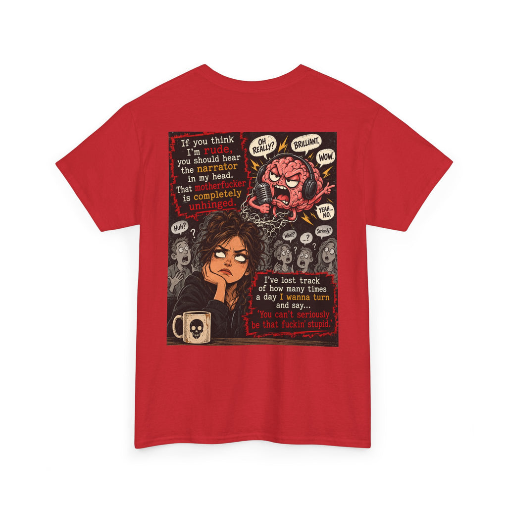 Anxious Brain Comic T‑Shirt — 'If you think I'm rude...' Mental Health Graphic Tee