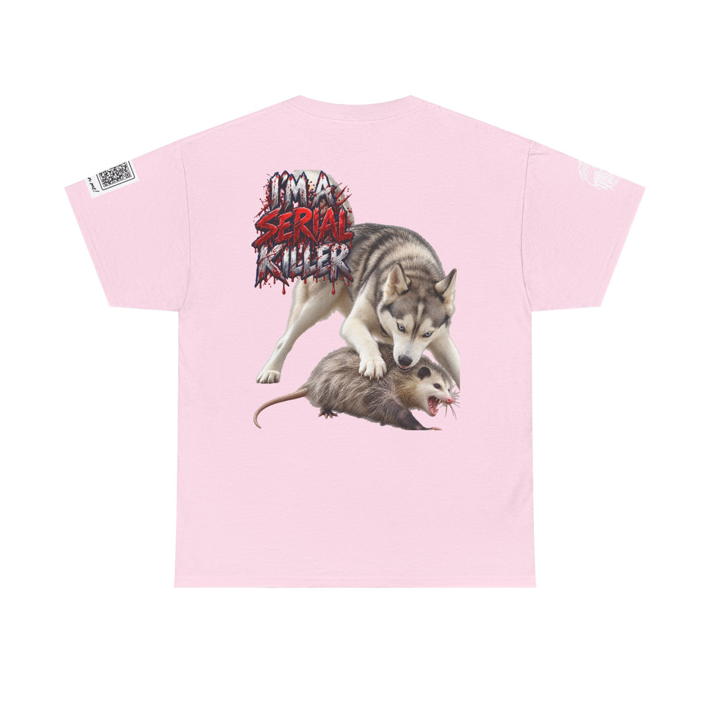 Graphic Tee — 'I'm a Serial Killer' Husky Crushing Possum Design