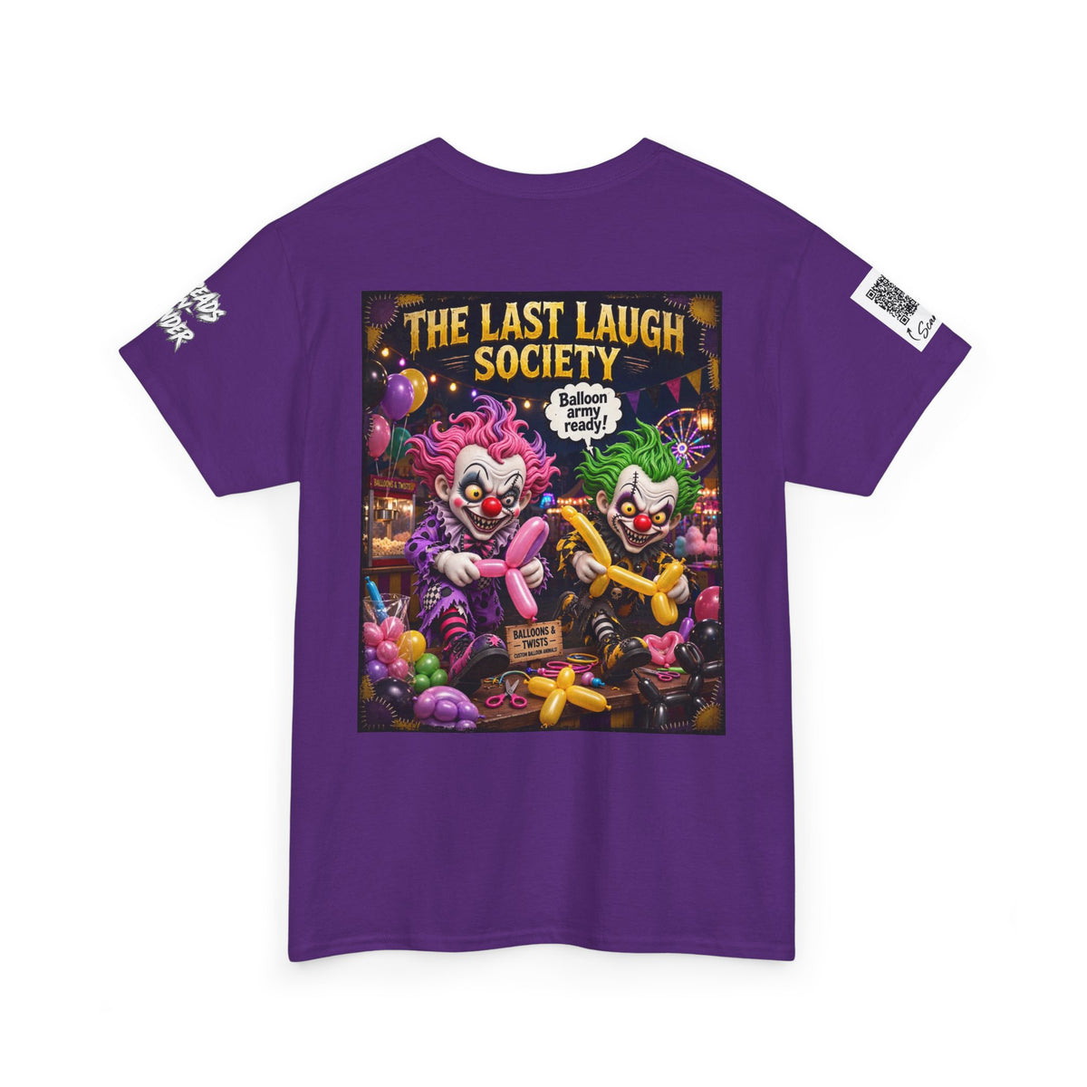 The Last Laugh Society Tee #130 — Carnival Clown Horror Graphic T-Shirt