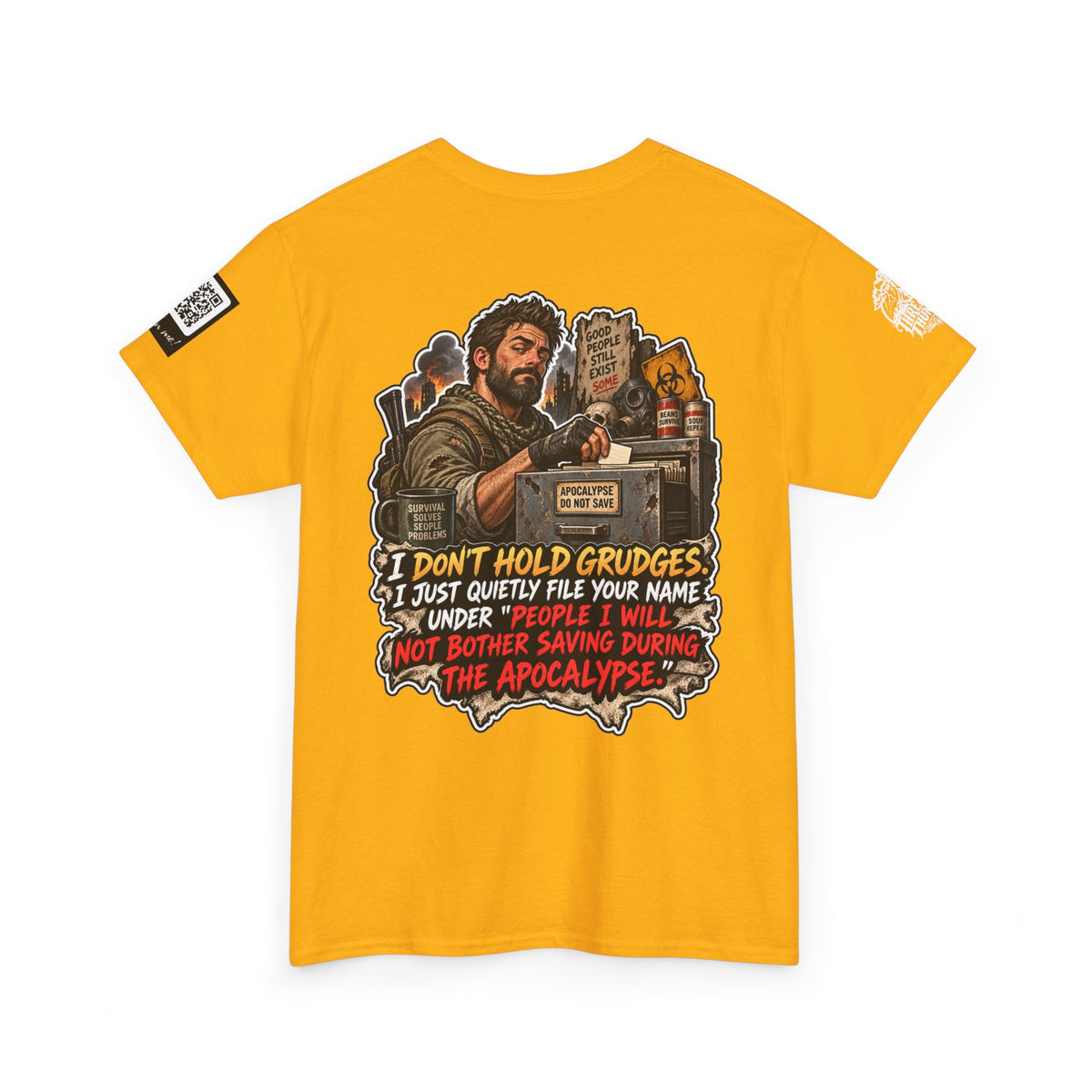 I Don’t Hold Grudges — Apocalypse Survival List Back Graphic Tee