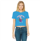 TRASH CAN MAN Classic Women's Cropped Raw Edge T-Shirt