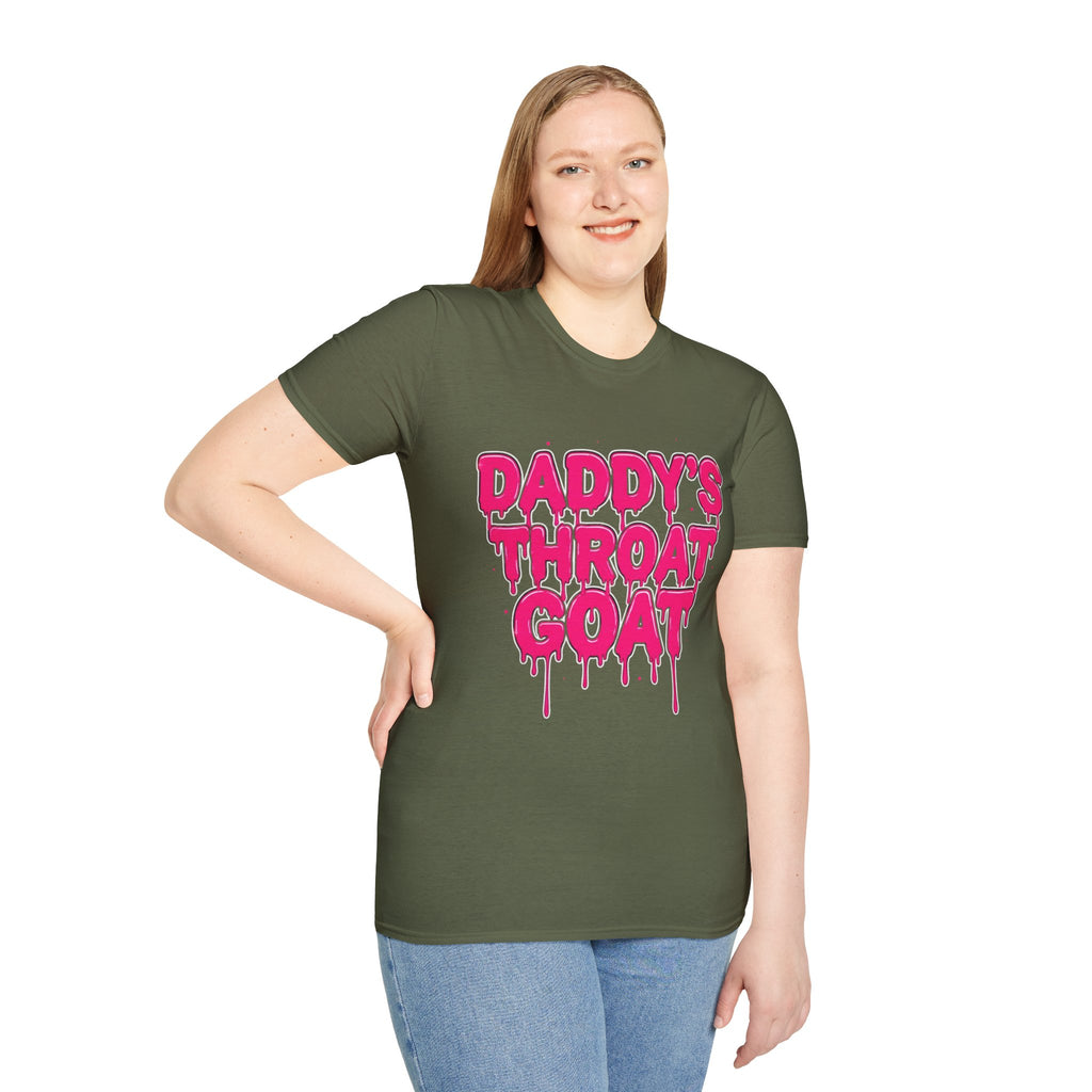 Graphic Tee — "Daddy's Throat" Drip Lettering Shirt