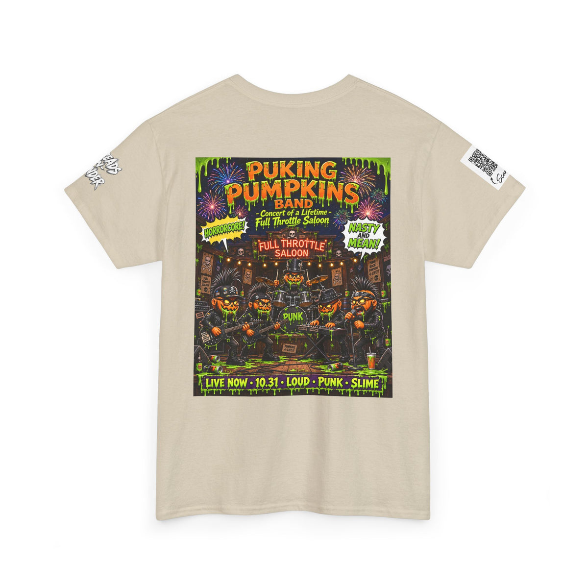 The puking Pumpkins Band — Concert of Life - Horror Graphic T-Shirt