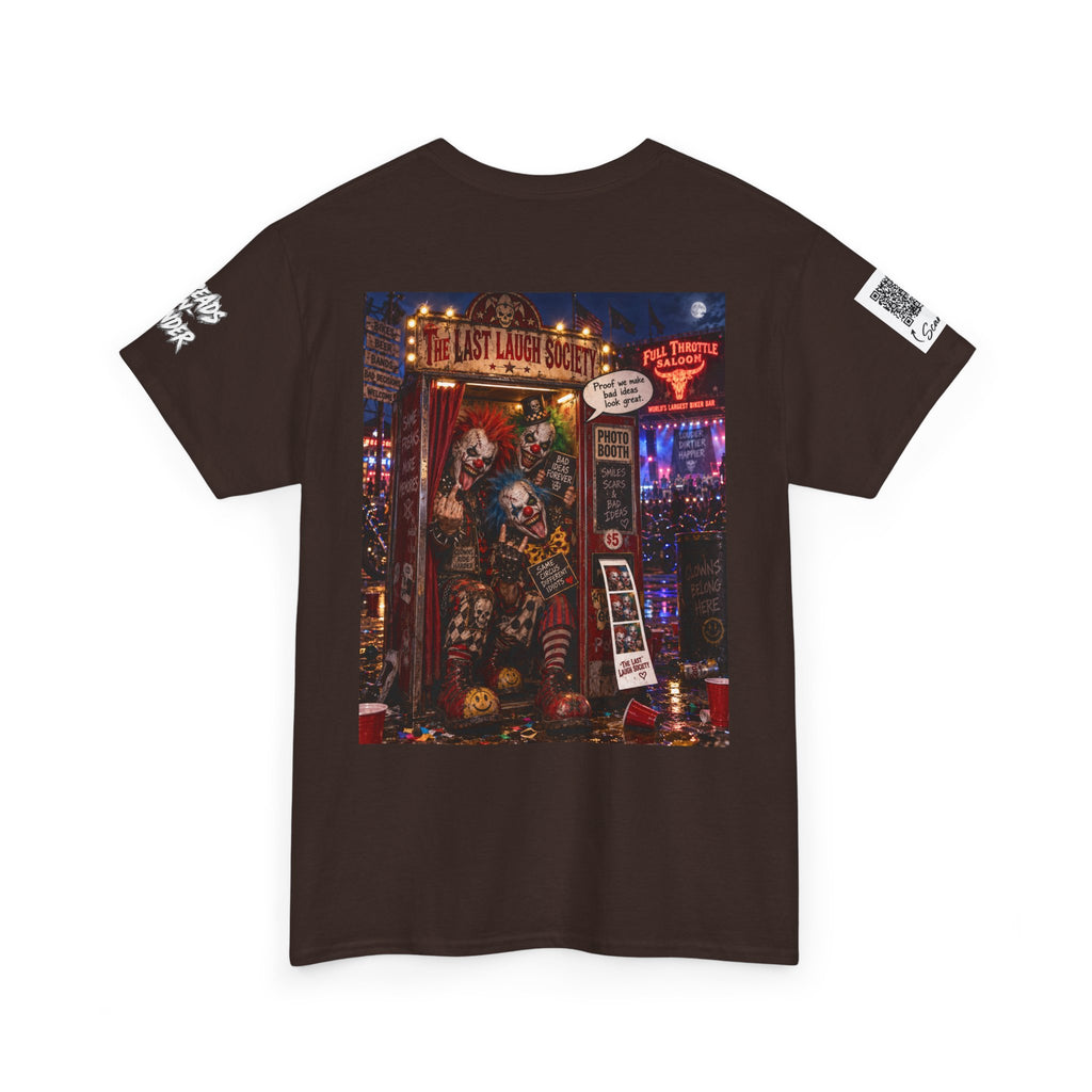 The Last Laugh Society Tee #145 — Carnival Clown Horror Graphic T-Shirt