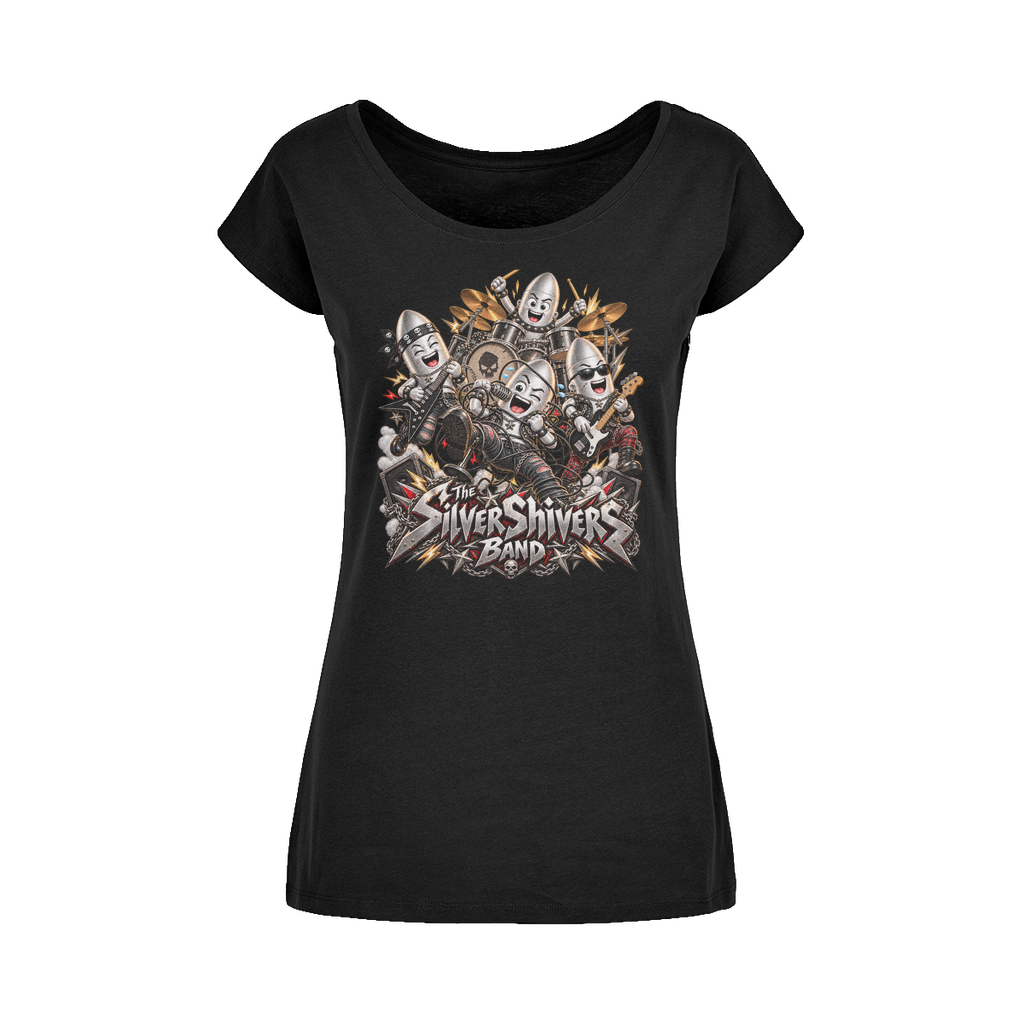 The Silver Shivers Band Wide Neck Womens T-Shirt XS-5XL