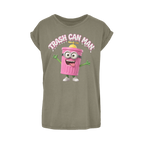 TRASH CAN MAN Women's Extended Shoulder T-Shirt XS-5XL
