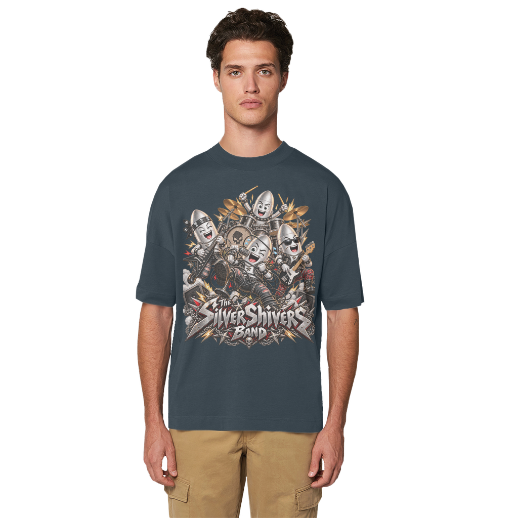 The Silver Shivers Band Premium Organic Oversized T-Shirt