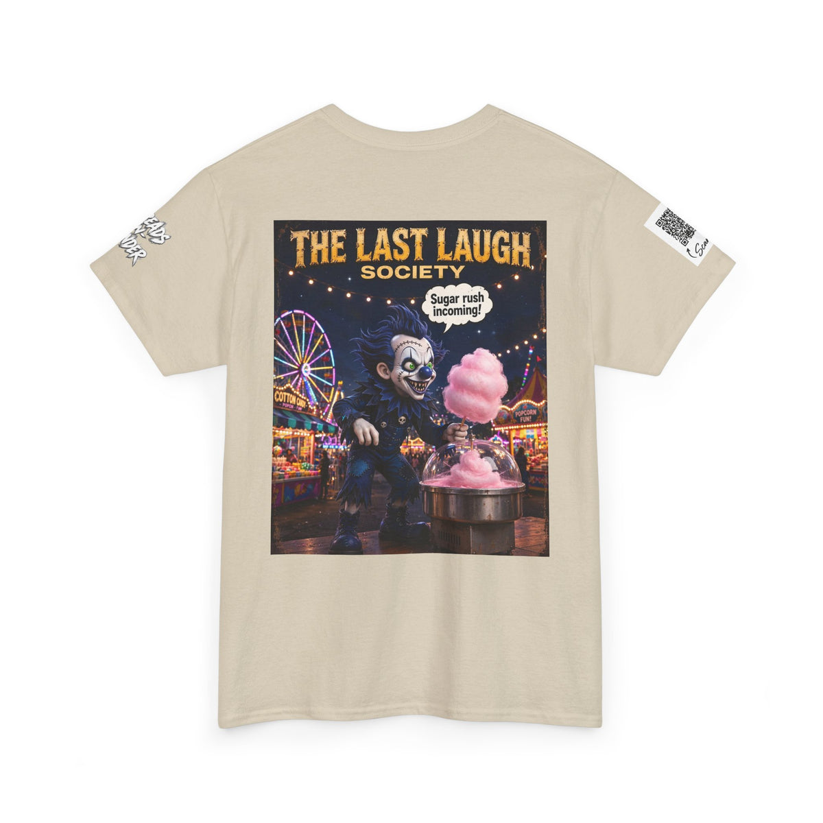 The Last Laugh Society Tee #110 — Carnival Clown Horror Graphic T-Shirt