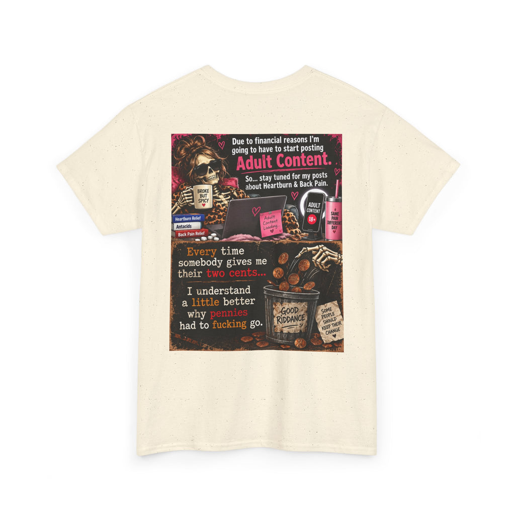 Funny 'Adult Content' Graphic Tee — Sarcastic Coffee & Cocktail Humor T-Shirt