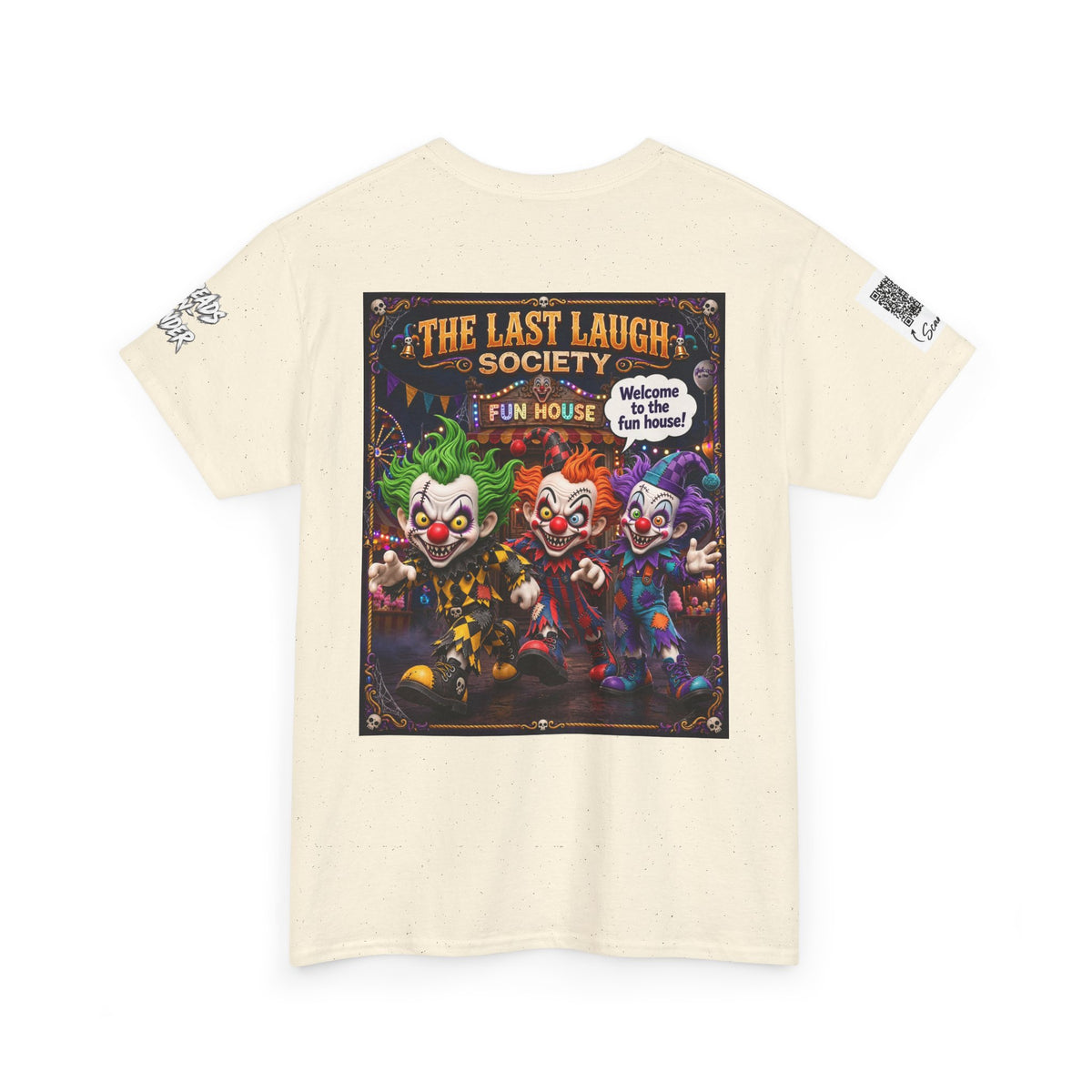 The Last Laugh Society Tee #122 — Carnival Clown Horror Graphic T-Shirt