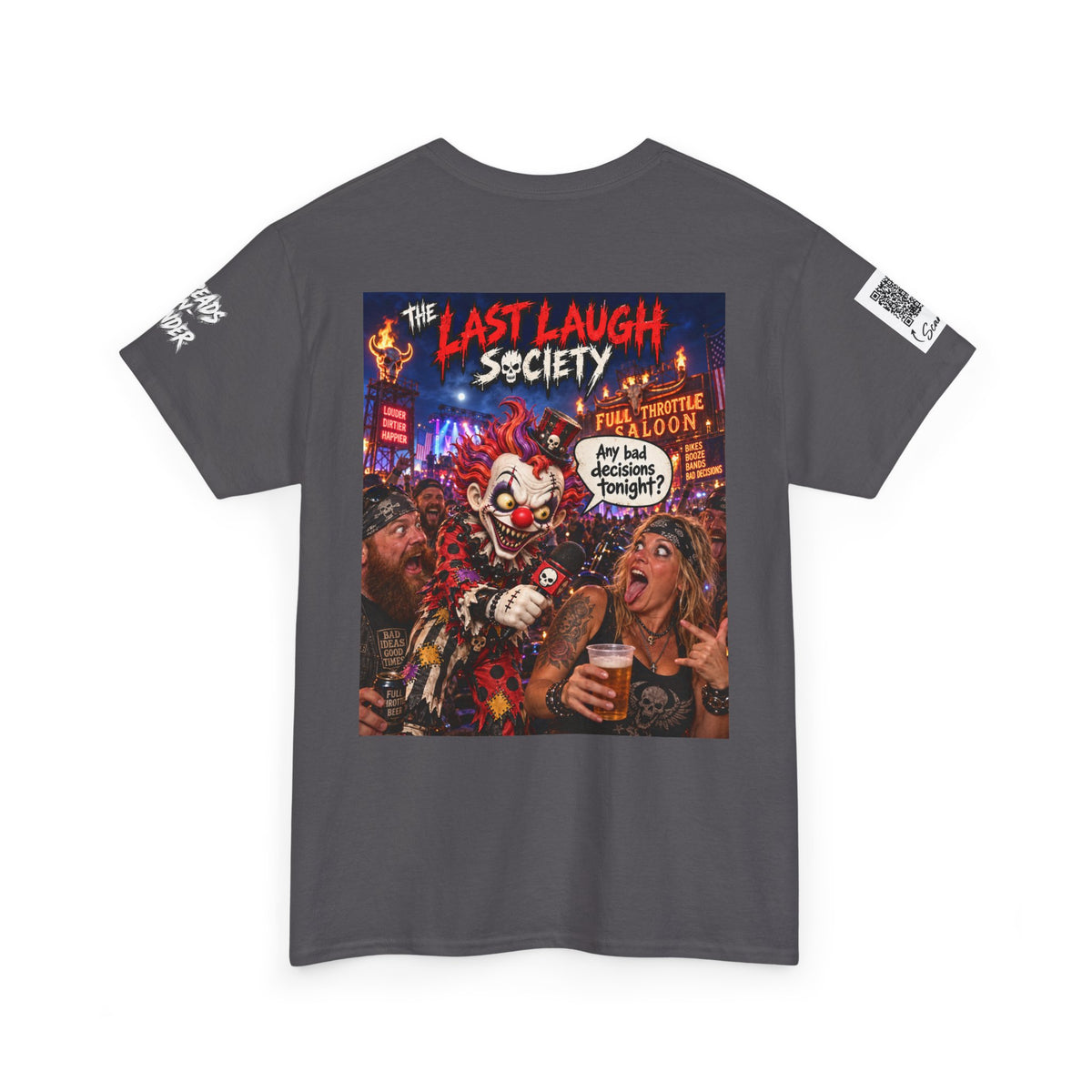 The Last Laugh Society Tee #131 — Carnival Clown Horror Graphic T-Shirt